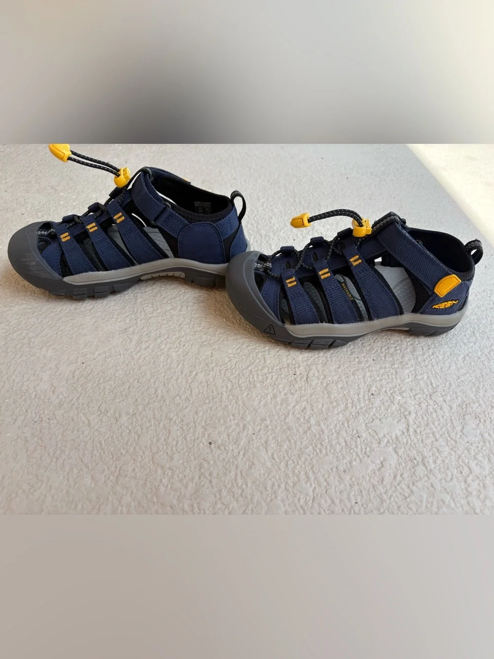 Keen Kids Newport H2 Sandals - Navy with Yellow Accents